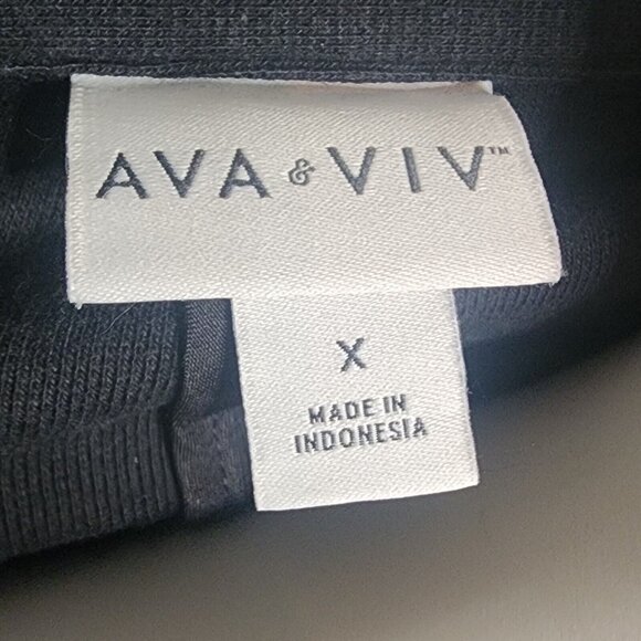 AVA & VIV Solid All Black Long Sleeve Stretchy Blazer Jacket Womens Plus Size X - Picture 5 of 6